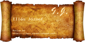 Illés József névjegykártya